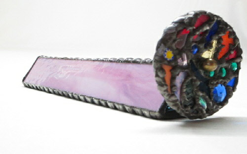 K4 Peppermint Pink Stained Glass Kaleidoscope by Artworks by Linda Carpenter / Daytona Beach Art Works